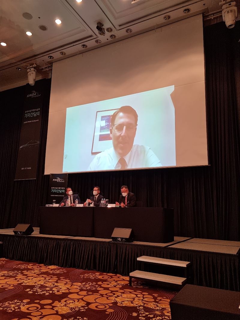 6일 한국수입자동차협회 기자간담회. 사진=장시복 기자