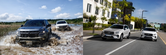 쉐보레 리얼 뉴 콜로라도(왼쪽) 볼보 신형 XC60. 각사 제공