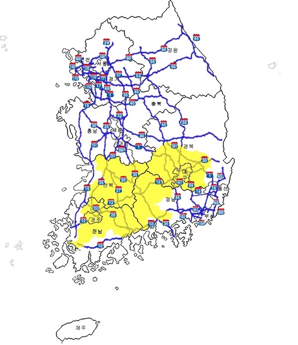 각 지역 안개 상황.기상청