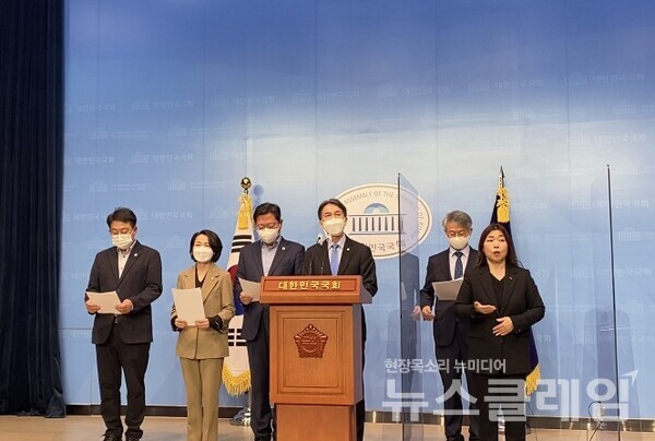 딥페이크 선거 가이드라인 촉구 기자회견. 사진=심은아 기자