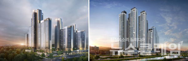 익산자이 그랜드파크(왼쪽)와 대전 하늘채 스카이앤 2차. 각사 제공