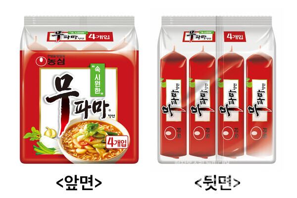 농심 무파마탕면 투명 묶음포장