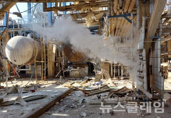 여수 국가산단 여천NCC 폭발사고 현장. 사진=여수소방서