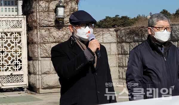 23일 오전 서울 여의도 국회 앞 ‘2022 대선 후보 대학 및 대입제도 공약 분석 기자회견’. 사진=김서윤 기자