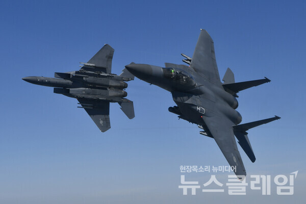 F-15K 공중훈련 모습. 사진=공군