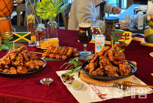BBQ ‘자메이카 소떡만나 치킨’. 사진=박규리 기자