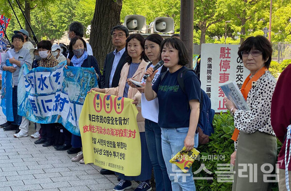 발언에 나선 환경운동연합 최경숙 활동가. 사진=탈핵시민행동