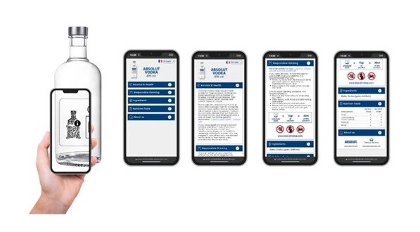 페르노리카의 QR 코드를 활용한 디지털 라벨. 사진=페르노리카