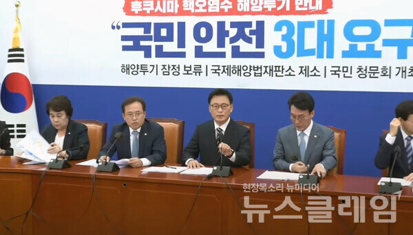 11일 오전 국회에서 열린 더불어민주당 원내대책회의. 사진=더불어민주당