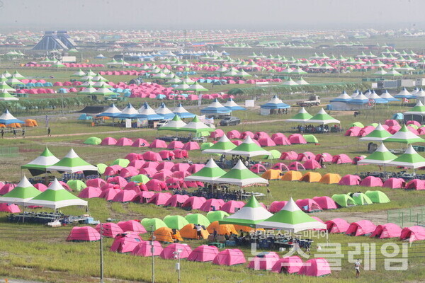 2023 새만금 세계스카우트 잼버리 야영장. 사진=부안군