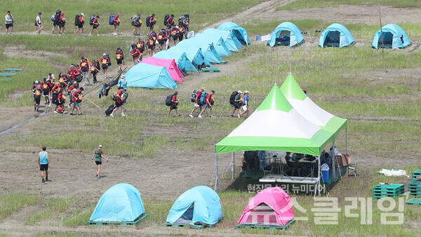 2023 새만금 세계스카우트 잼버리 야영장. 사진=부안군