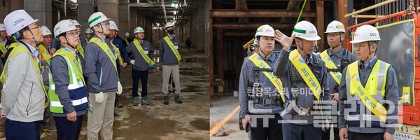 HDC현대산업개발은 추석연휴 직후 안전관리를 강화하기 위해 최익훈·김회언 대표이사 등 경영진이 직접 주관하는 현장 특별안전 점검을 진행했다고 4일 밝혔다. 사진=HDC현대산업개발