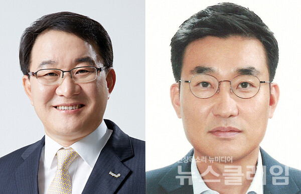 동원F&B 김재옥 부회장(왼쪽), 동원홈푸드 축육부문 대표이사 이영상 전무. 사진=동원그룹