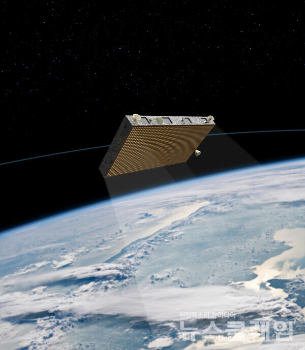 한화시스템이 연내 제주도 남쪽 해상에서 발사할 ‘소형SAR위성’. 한화시스템 제공