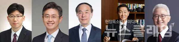 (왼쪽부터)용석우 삼성전자 DX부문 영상디스플레이사업부장 사장, 김원경 삼성전자 Global Public Affairs실장 사장, 전영현 삼성전자 미래사업기획단장 부회장, 한종희 삼성전자 대표이사 부회장 겸 DX부문장, 생활가전사업부장, 경계현 삼성전자 대표이사 사장 겸 DS부문장, SAIT 원장. 삼성전자 제공