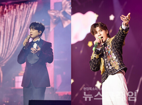 (왼쪽부터) 가수 이찬원, 정동원. 사진=대박기획·쇼플레이