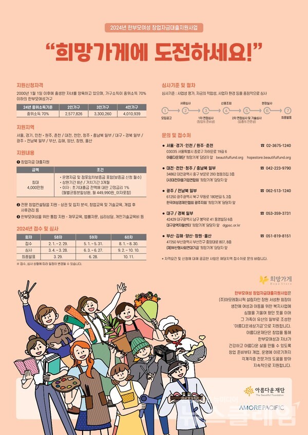 2024 희망가게 공모 포스터. 아모레퍼시픽 제공