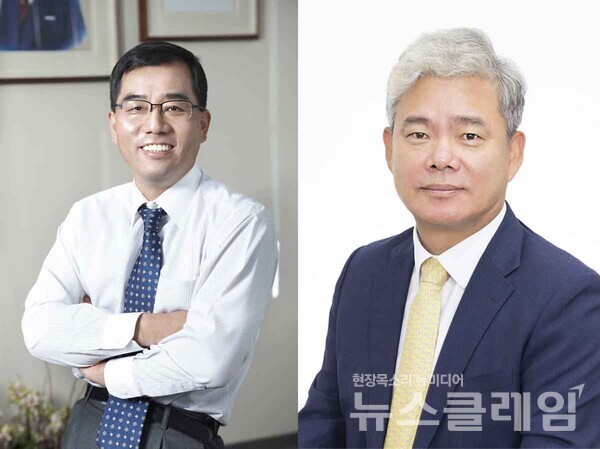 (왼쪽부터)강신호 CJ제일제당 신임 대표, 신영수 CJ대한통운 신임 대표. CJ그룹 제공