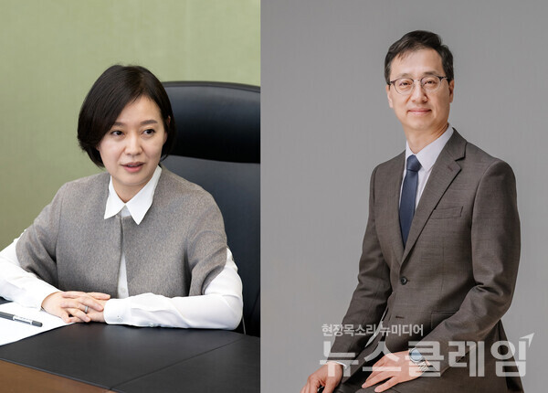 (왼쪽부터)한미그룹 임주현 부회장, 한미약품 박재현 사장. 한미약품 제공