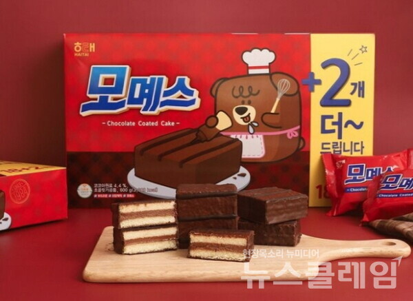 '오예스'에서 '모몌스'로 바뀐 제품 모습. 사진=해태제과