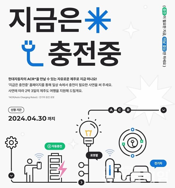 ‘지금은 충전중’ 여행 지원 캠페인 포스터. 현대차 제공