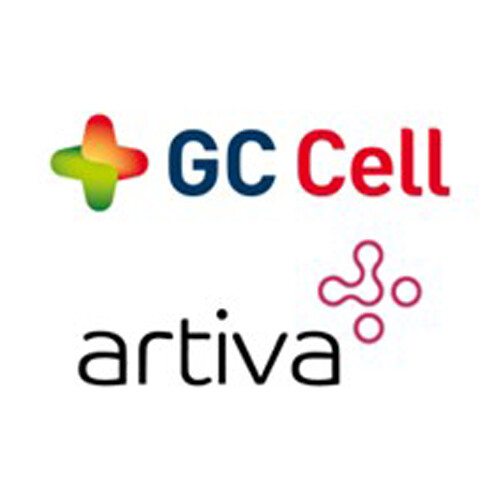 지씨셀 아티바 로고. 지씨셀 로고