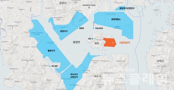 동북아 LNG 허브터미널 위치도. GS건설 제공