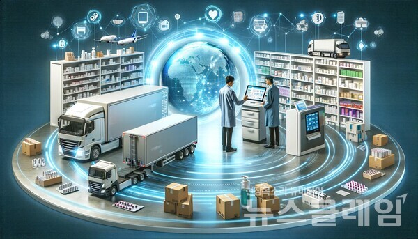 온라인팜의 혁신 비즈니스에 대해 AI가 생성한 이미지. 한미사이언스 제공