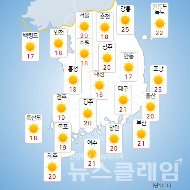 13일 오전 기상청 일기예보