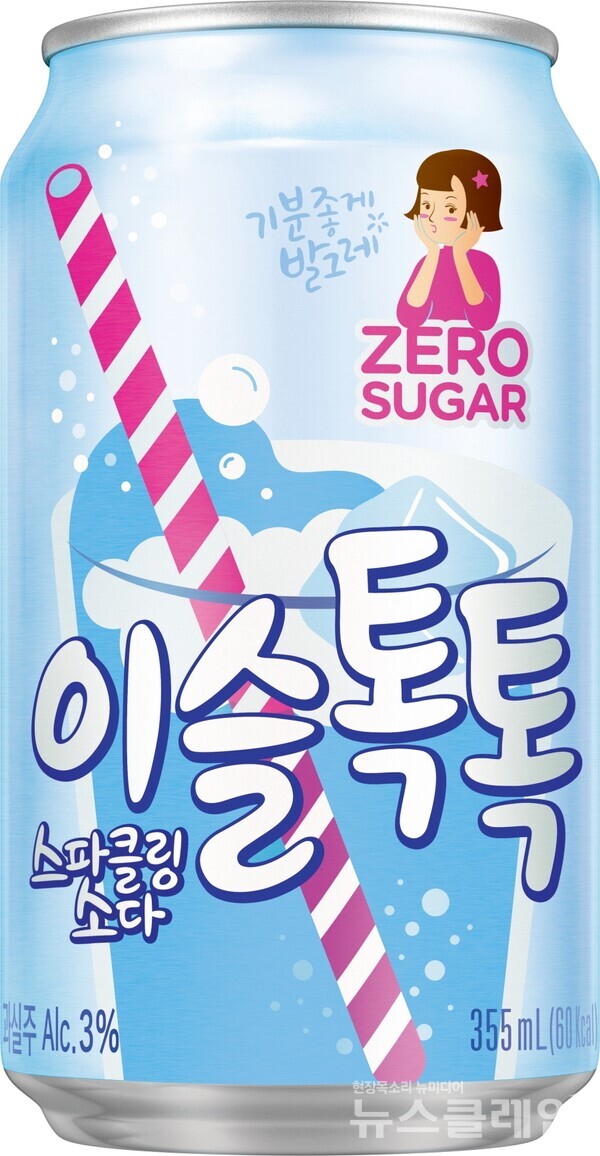 이슬톡톡 스파클링 소다 캔. 하이트진로 제공