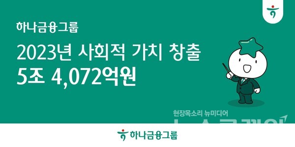 하나금융그룹(회장 함영주)은 '2023 ESG 임팩트 보고서'를 통해 지난 한 해 동안 환경‧사회‧지배구조 및 경제 간접 기여 등 그룹이 추진해온 ESG 활동의 결과로 총 5조 4072억원의 사회적 가치를 창출했다고 16일 밝혔다. 하나금융그룹 제공