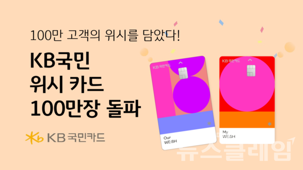 KB국민카드(사장 이창권)는 ‘KB국민 위시(WE:SH) 카드’가 출시 1년 8개월 만에 발급 카드 수 100만 장을 돌파했다고 29일 밝혔다. KB국민카드 제공
