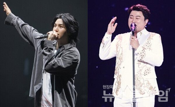 (왼쪽부터)BTS 슈가, 김호중. 사진=각 소속사 제공