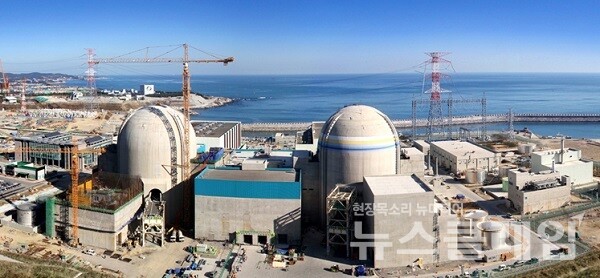 경북 울진에 있는 신한울1·2호기 전경. 사진=한국수력원자력
