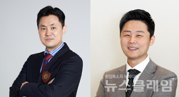 (왼쪽부터)이랜드월드 조동주 대표, 이랜드 유통부문 총괄 황성윤 대표. 이랜드 제공