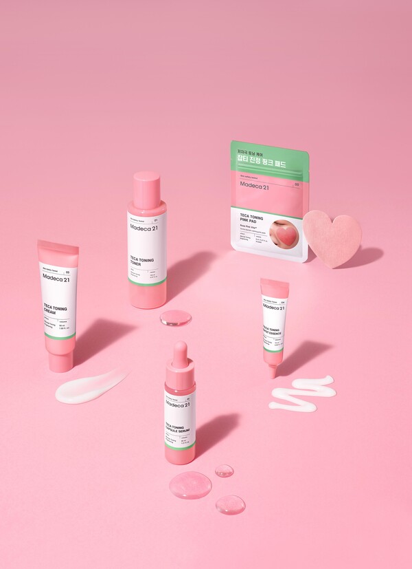 동국제약(대표이사 송준호)은 저자극 스킨케어 브랜드 마데카21의 ‘테카 토닝’ 라인을 다이소에서 선보인다고 6일 밝혔다. 동국제약 제공