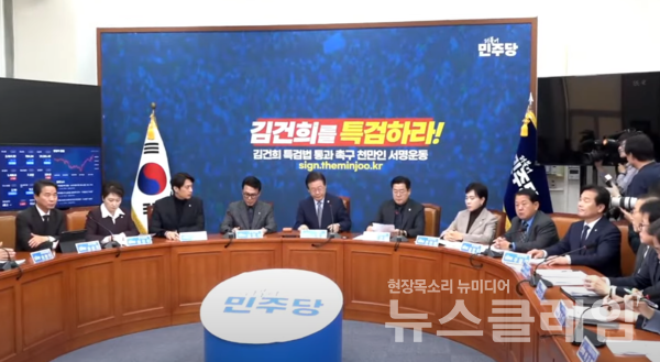 13일 오전 국회에서 열린 더불어민주당 최고위원회의. 사진=더불어민주당