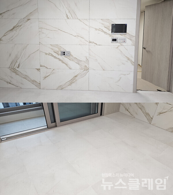 20일 오후 '뉴스클레임'이 무작위로 확인한 롯데캐슬 르웨스트 내부 모습. 사진=박규리 기자