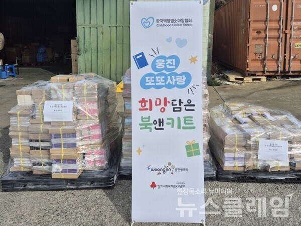 웅진씽크빅(대표 이봉주)은 소아암 환아를 대상으로 한 사회공헌 활동 ‘희망담은 북앤키트’ 후원을 성공적으로 마쳤다고 27일 밝혔다. 웅진씽크빅 제공