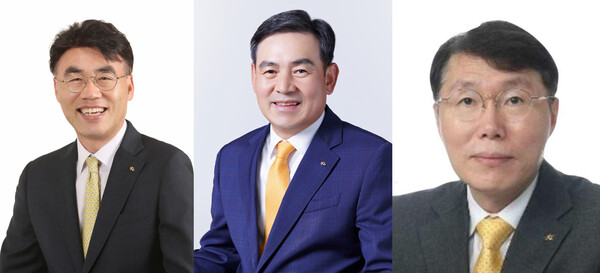 (왼쪽부터)KB증권 WM부문 이홍구, KB증권 IB부문 김성현, KB국민카드 김재관. KB금융그룹 제공