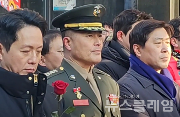 9일 오전 서울 용산구 중앙지역군사법원에서 열린 1심 선고공판에서 무죄를 선고 받은 해병대 채 상병 순직 사건과 관련해 항명 및 상관명예훼손 혐의로 기소된 박정훈 전 해병대 수사단장(대령)이 입장을 밝히고 있다. 사진=김성훈 기자