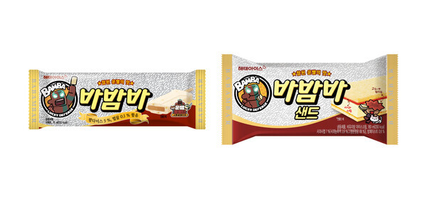 해태아이스(대표이사 김정태)가 인기게임 ‘운빨존많겜’과 손잡고 바밤바 제품의 컬래버 패키지를 출시한다. 해태아이스 제공