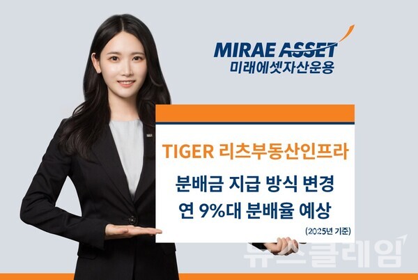 미래에셋자산운용(대표이사 최창훈, 이준용)은 이달부터 ‘TIGER 리츠부동산인프라 ETF(329200)’의 분배금 지급 방식을 균등 지급 방식으로 변경한다고 26일 밝혔다. 미래에셋자산운용 제공