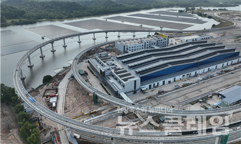 싱가포르 종합 철도 시험 센터 (SRTC) 전경. GS건설 제공