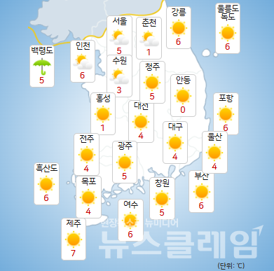 2일 오전 기상청 일기예보