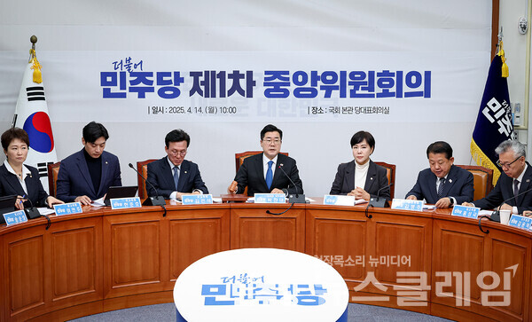 14일 오전 국회에서 열린 당 최고위원회의. 사진=더불어민주당