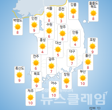29일 오전 기상청 일기예보