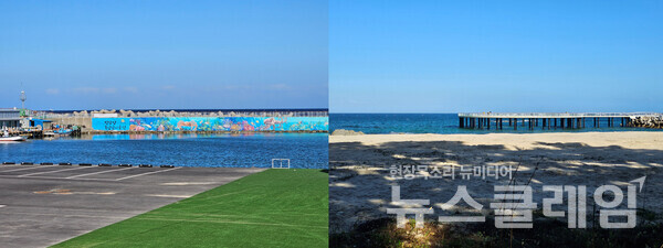 반암항은 아담한 해변과 바다낚시공원 등이 설치되어 관광항으로 변화하고 있다. 사진=오근식 객원위원