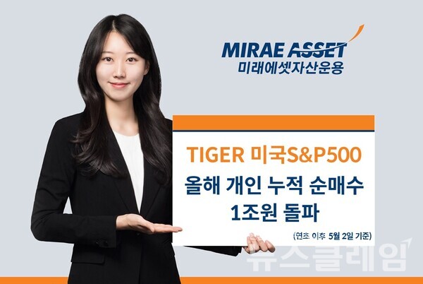미래에셋자산운용(대표이사 최창훈, 이준용)은 ‘TIGER 미국S&P500 ETF(360750)’가 올해 개인 누적 순매수 규모 1조원을 돌파했다고 7일 밝혔다. 미래에셋자산운용 제공