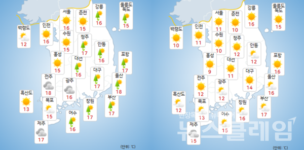 17일·18일 오전 기상청 일기예보